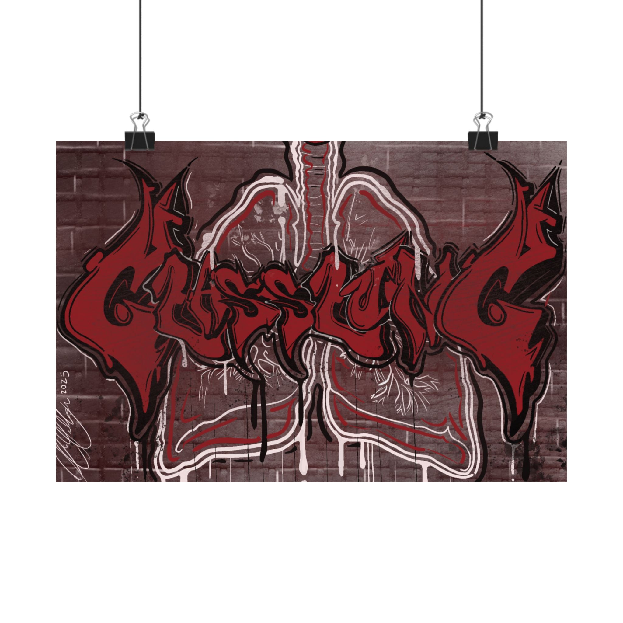Glasslung Retro-Graffiti Poster